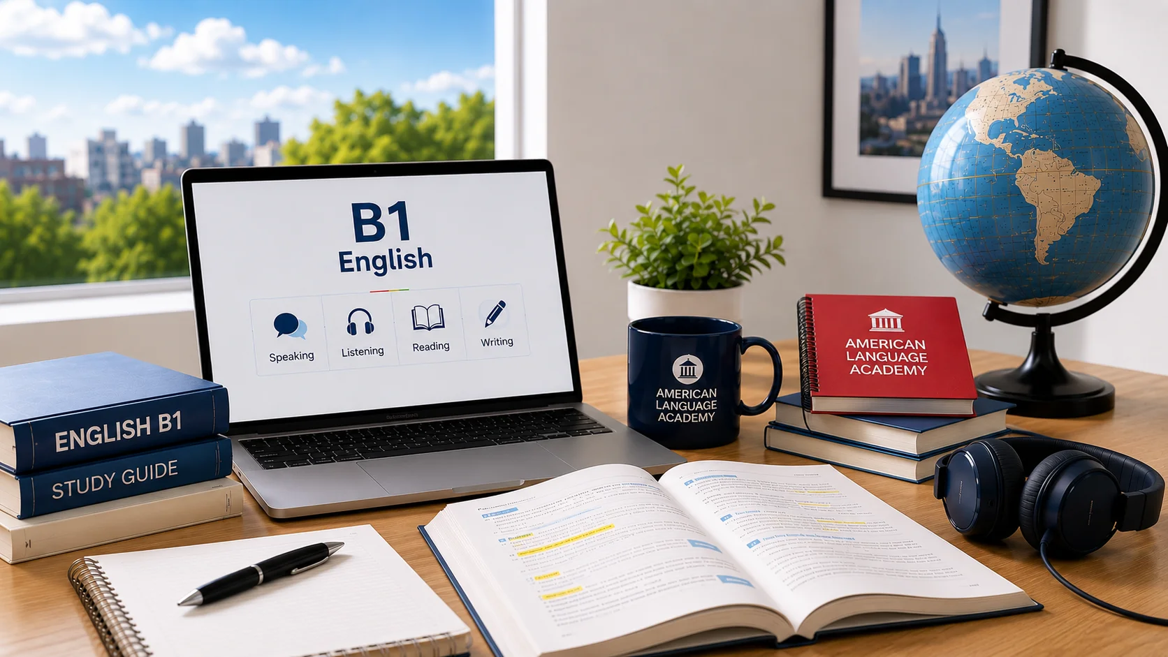 Curso de inglés B1 con clases presenciales y online